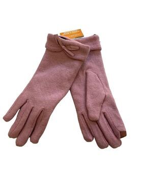 Studio 530 Womens Touchscreen Gloves Pink Wool/Nylon Large